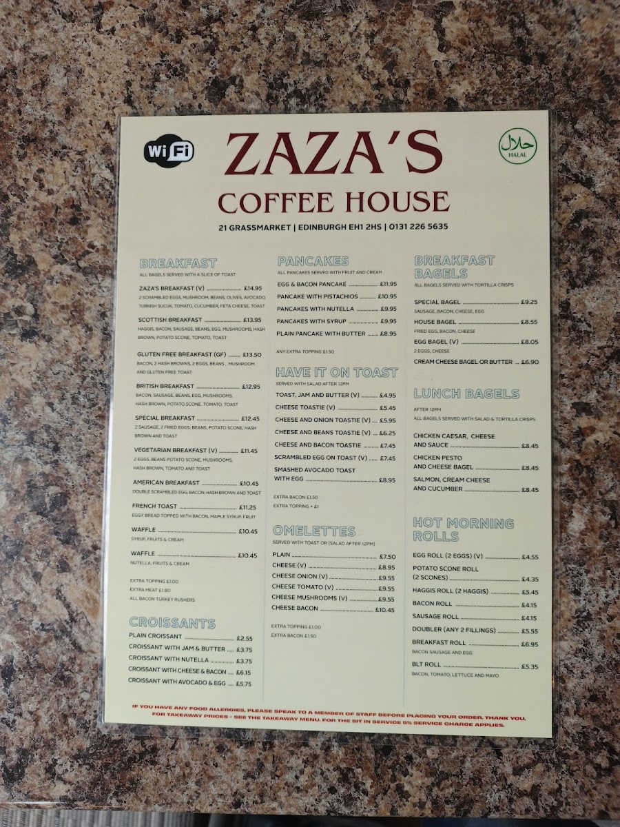 Zaza's Coffee House Menu - Image 4